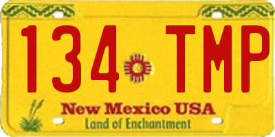 NM license plate 134TMP