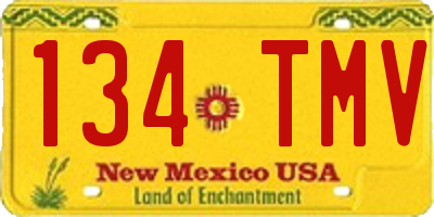 NM license plate 134TMV