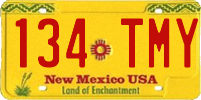 NM license plate 134TMY