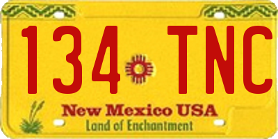 NM license plate 134TNC