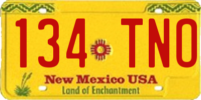 NM license plate 134TNO