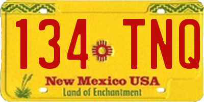 NM license plate 134TNQ