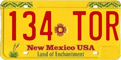 NM license plate 134TOR