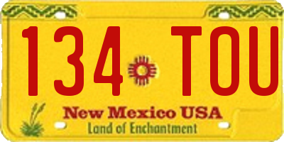 NM license plate 134TOU