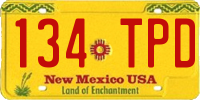 NM license plate 134TPD