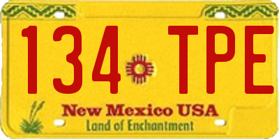 NM license plate 134TPE