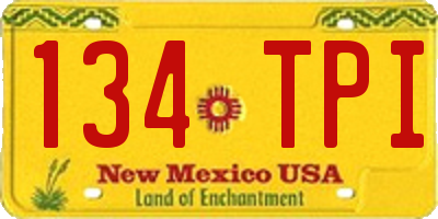 NM license plate 134TPI