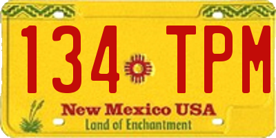 NM license plate 134TPM