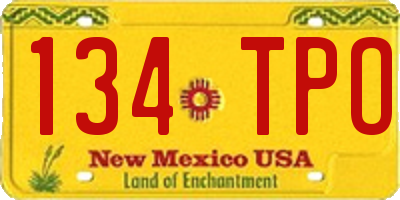 NM license plate 134TPO