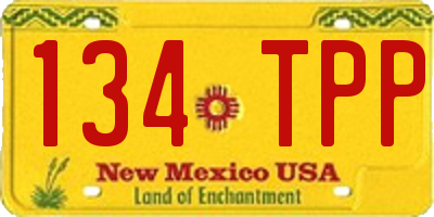 NM license plate 134TPP