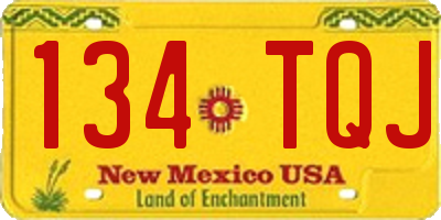 NM license plate 134TQJ