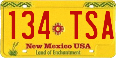 NM license plate 134TSA