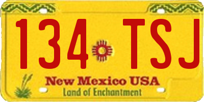 NM license plate 134TSJ