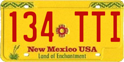 NM license plate 134TTI