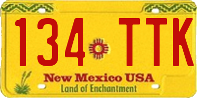 NM license plate 134TTK