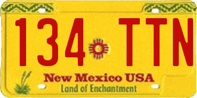 NM license plate 134TTN