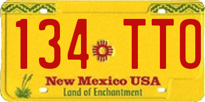 NM license plate 134TTO