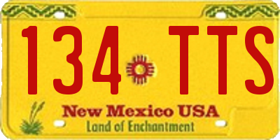 NM license plate 134TTS