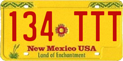 NM license plate 134TTT