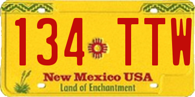 NM license plate 134TTW