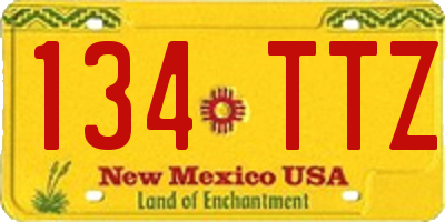 NM license plate 134TTZ