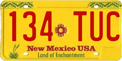 NM license plate 134TUC