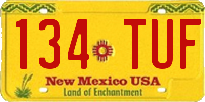 NM license plate 134TUF