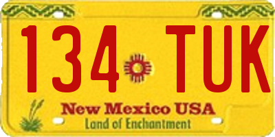 NM license plate 134TUK