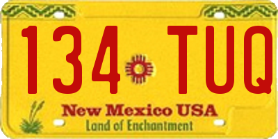 NM license plate 134TUQ