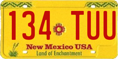 NM license plate 134TUU
