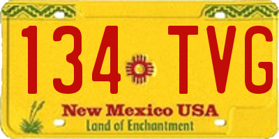 NM license plate 134TVG