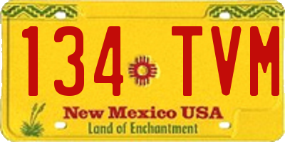 NM license plate 134TVM