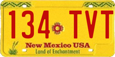 NM license plate 134TVT