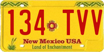 NM license plate 134TVV