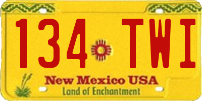 NM license plate 134TWI