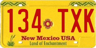 NM license plate 134TXK