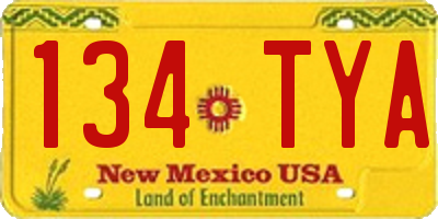 NM license plate 134TYA