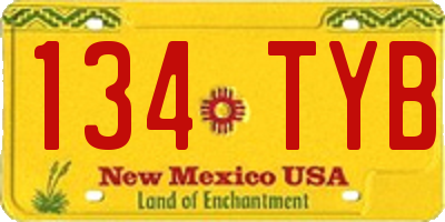 NM license plate 134TYB