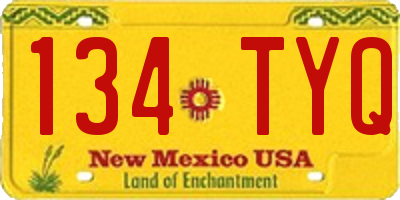 NM license plate 134TYQ