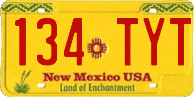 NM license plate 134TYT