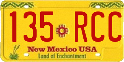 NM license plate 135RCC