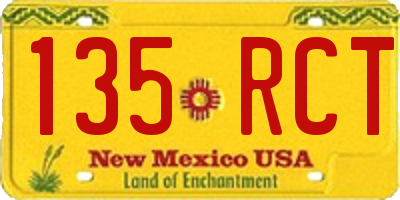 NM license plate 135RCT