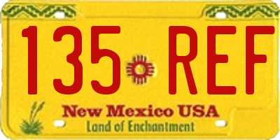 NM license plate 135REF