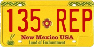 NM license plate 135REP