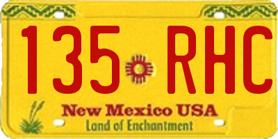 NM license plate 135RHC