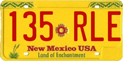 NM license plate 135RLE