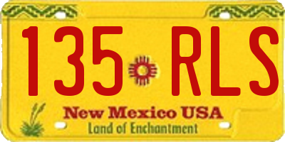NM license plate 135RLS
