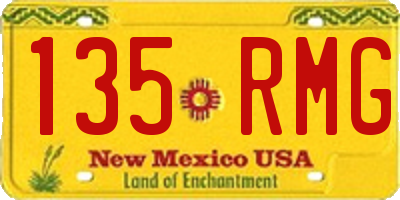 NM license plate 135RMG
