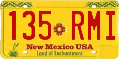 NM license plate 135RMI