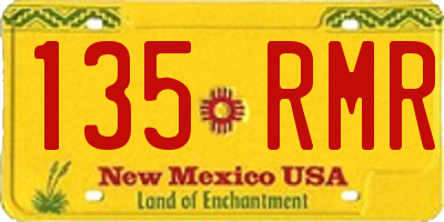 NM license plate 135RMR